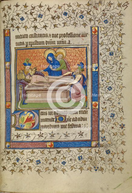 The Entombment; Book of Hours, about 1400-1410. Creator: Unknown.