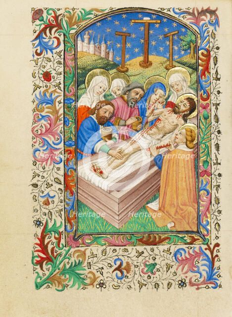 The Entombment; Book of Hours, about 1430-1440. Creator: Fastolf Master.