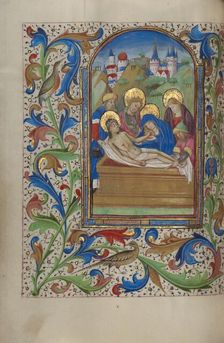 The Entombment; Book of Hours, about 1450-1455. Creator: Master of the Lee Hours