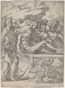 The Entombment, c. 1530. Creator: Parmigianino