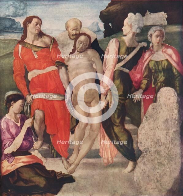 The Entombment, c1500, (1911). Artist: Michelangelo Buonarroti
