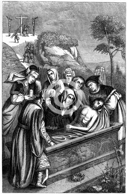 'The Entombment', c15th century (1849).Artist: Plon Freres