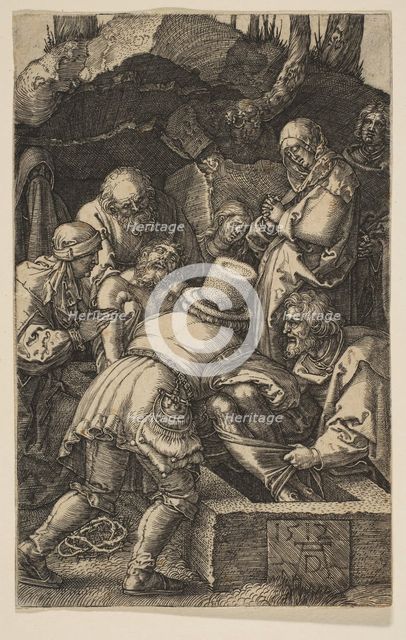 The Entombment, from The Passion, 1512. Creator: Albrecht Durer.