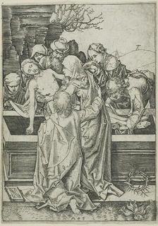 The Entombment, from The Passion, n.d. Creator: Martin Schongauer