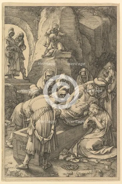 The Entombment, from The Passion of Christ, 1596. Creator: Hendrik Goltzius.