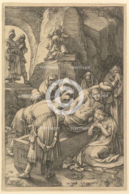 The Entombment, from The Passion of Christ, 1596. Creator: Hendrik Goltzius.
