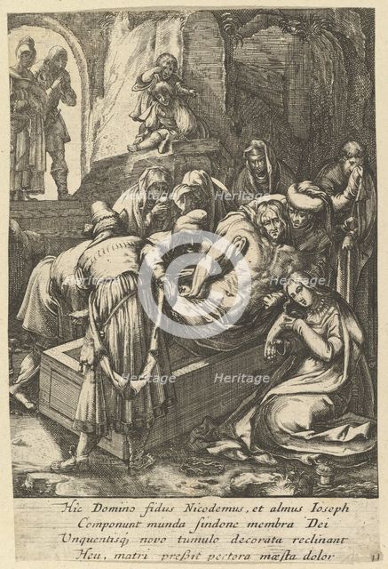 The Entombment, from The Passion of Christ, mid 17th century. Creator: Nicolas Cochin.