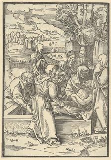 The Entombment, from Speculum passionis domini nostri Ihesu Christi, 1507. Creator: Hans Schäufelein the Elder