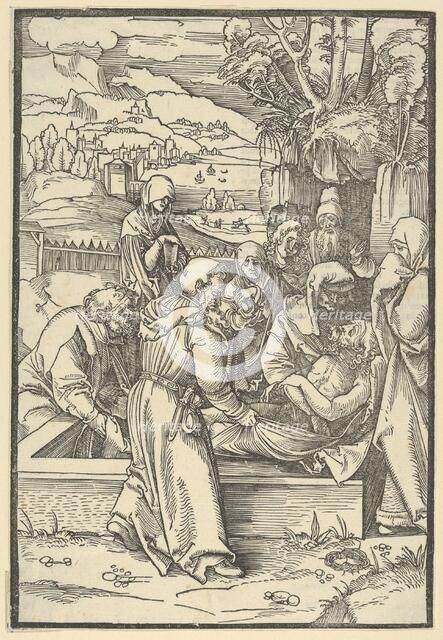 The Entombment, from Speculum passionis domini nostri Ihesu Christi, 1507. Creator: Hans Schäufelein the Elder.