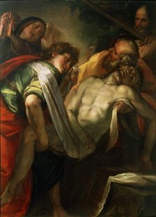 The Entombment of Christ 1620s. Artist: Giulio Cesare Procaccini