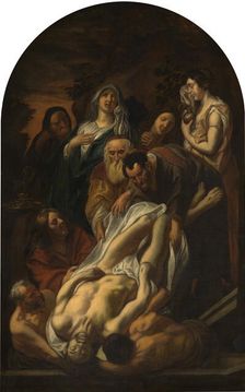The Entombment of Christ, 1665. Creator: Jordaens, Jacob (1593-1678)