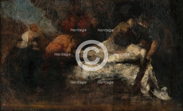 The Entombment of Christ, 1880-1900. Creator: Gyula Stetka.
