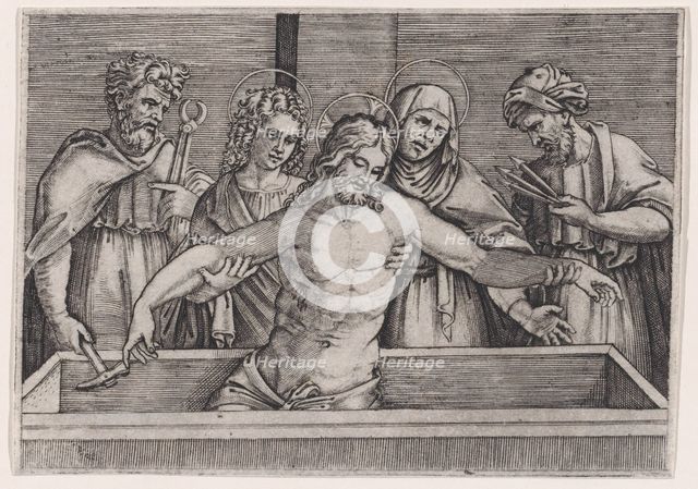 The Entombment of Christ, ca. 1514-36. Creator: Agostino Veneziano.
