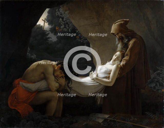 The Entombment of Atala, 1808. Creator: Girodet de Roucy Trioson, Anne Louis (1767-1824).