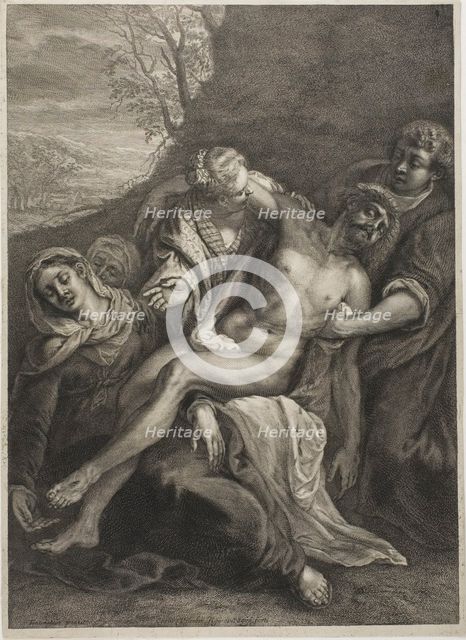 The Entombment, n.d. Creator: Cornelis de Visscher.