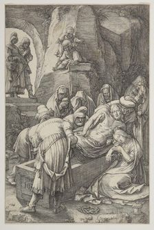 The Entombment, plate 11 from The Passion of Christ, 1596. Creator: Hendrik Goltzius