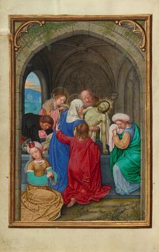 The Entombment; Prayer Book of Cardinal Albrecht of Brandenburg, about 1525-1530. Creator: Simon Bening
