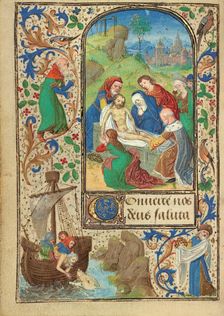 The Entombment; Prayer Book of Charles the Bold, about 1471. Creator: Lieven van Lathem