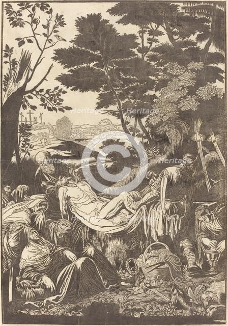 The Entombment [recto], 1739. Creator: John Baptist Jackson.