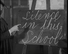 The Entertainer Will Hay Writing on a Blackboard, 1920s Creator: British Pathe Ltd