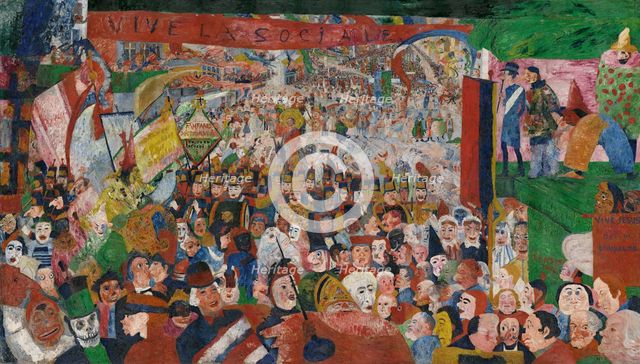 The Entry of Christ into Brussels in 1889, 1888. Creator: Ensor, James (1860-1949).