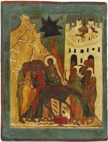 The Entry of Christ into Jerusalem, 16th century. Creator: Russian icon