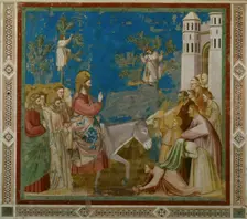 The Entry of Christ into Jerusalem (From the cycles of The Life of Christ), 1304-1306. Creator: Giotto di Bondone (1266-1377)