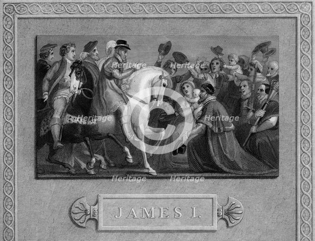 The entry of James I into London, c1603, (19th century). Artist: Unknown