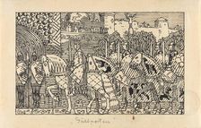 The Entry of King Sigurd and his men into Miklagard, 1899. Creator: Munthe, Gerhard (1849-1929)