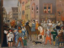 The Entry of King Rudolf of Habsburg into Basel in 1273, 1808-1810. Creator: Franz Pforr