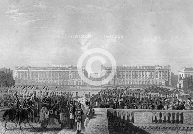 The entry of the Allies intp Paris, 1815 (c1857). Artist: DJ Pound