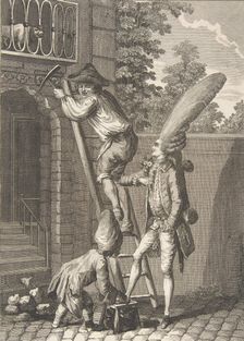 The Entry of the Baron of Caprice to the Home of Miss Favors (Entré du..., second half 18th century. Creator: Anon