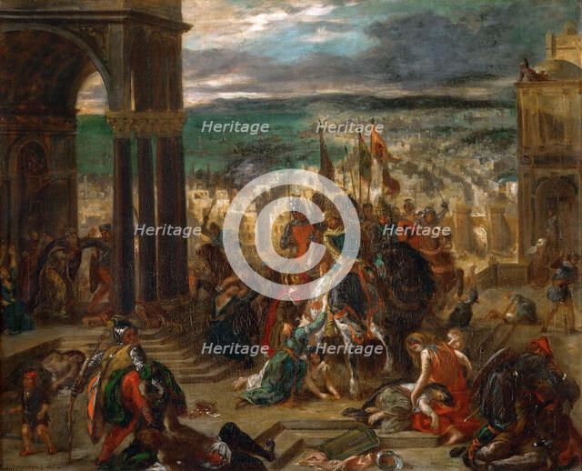 The Entry of the Crusaders in Constantinople. Artist: Delacroix, Eugène (1798-1863)