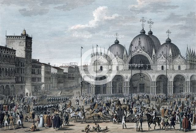 The entry of the French into Venice, Floreal, Year 5 (May 1797). Creator: Jean Duplessis-Bertaux.