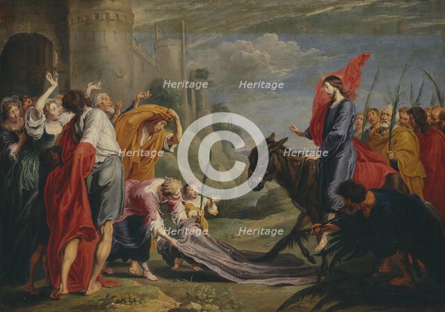 The Entry into Jerusalem, mid-late 17th century. Creator: Willem van Herp.