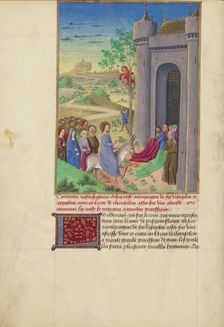 The Entry into Jerusalem, about 1480-1490. Creator: Master of Guillaume Lambert