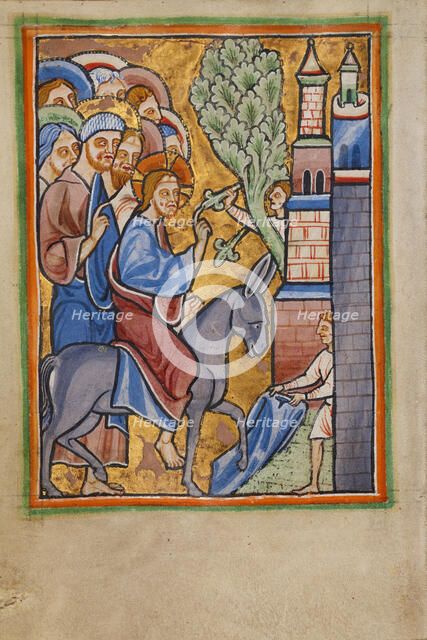 The Entry into Jerusalem, about 1190-1200. Creator: Unknown.