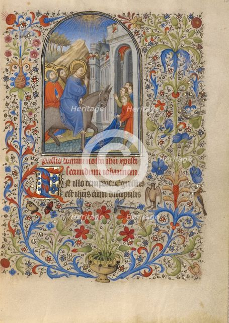 The Entry into Jerusalem; Book of Hours, about 1420. Creator: Unknown.