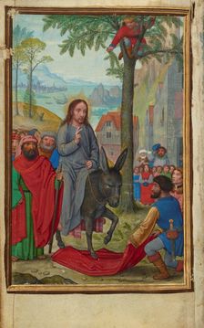 The Entry into Jerusalem; Prayer Book of Cardinal Albrecht of Brandenburg, about 1525-1530. Creator: Simon Bening