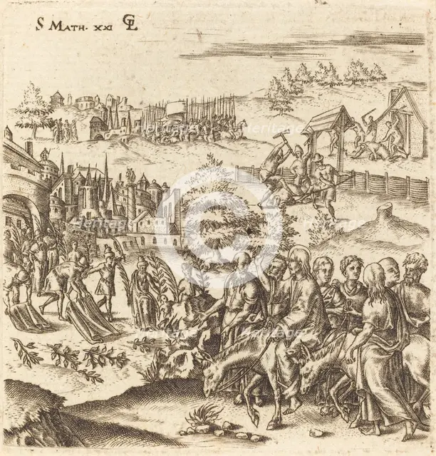 The Entry into Jerusalem, probably c. 1576/1580. Creator: Leonard Gaultier.