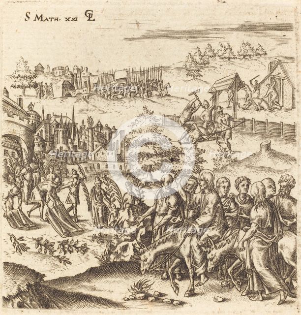 The Entry into Jerusalem, probably c. 1576/1580. Creator: Leonard Gaultier.