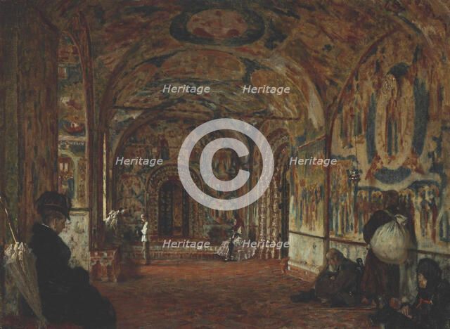 The entrance of a 17th Century Church in Yaroslavl , ca 1894.