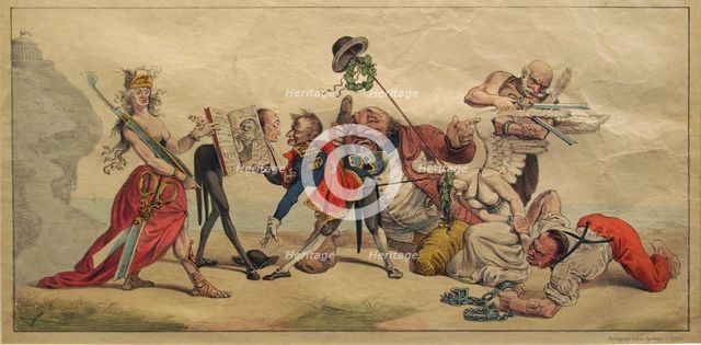 The entrance of censorship in Germany, 1842. Artist: Seel, Johann Richard (1819-1875)