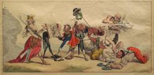 The entrance of censorship in Germany, 1842. Artist: Seel, Johann Richard (1819-1875)
