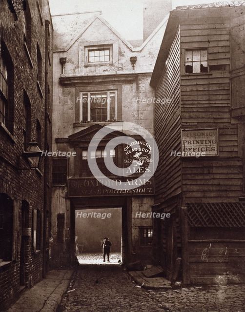 The Entrance of The Oxford Arms, Warwick Lane, looking from Warwick Lane, c1875. Creator: Alfred & John Bool.