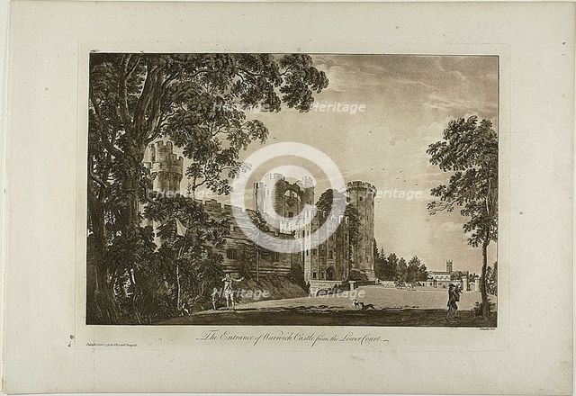 The Entrance of Warwick Castel from the Lower Court, plate 2, January 1776. Creator: Paul Sandby.