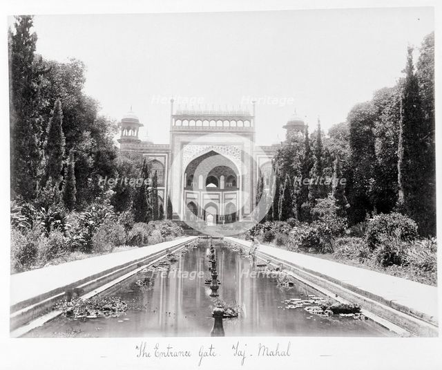 The Entrance Gate-Taj Mahal, Late 1860s. Creator: Samuel Bourne.