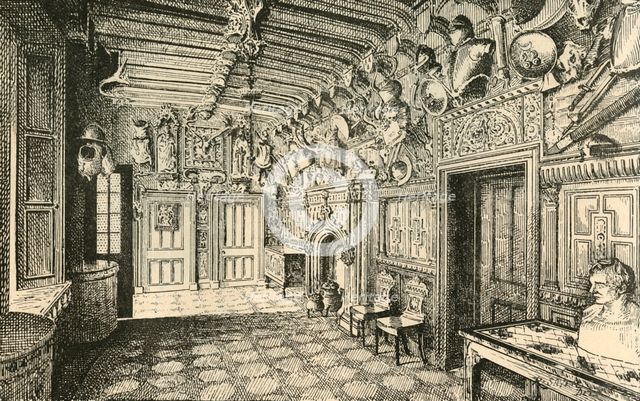 'The Entrance-Hall. -"Along the Wall are Many Suits of Old Armor".', 1882. Creator: Unknown.