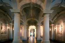 The Entrance hall of the Menshikov Palace in Saint Petersburg 1716-1720. Artist: Giovanni Maria Fontana