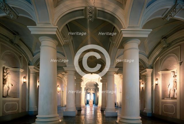 'The Entrance hall of the Menshikov Palace in Saint Petersburg', 1716-1720.  Artist: Giovanni Maria Fontana